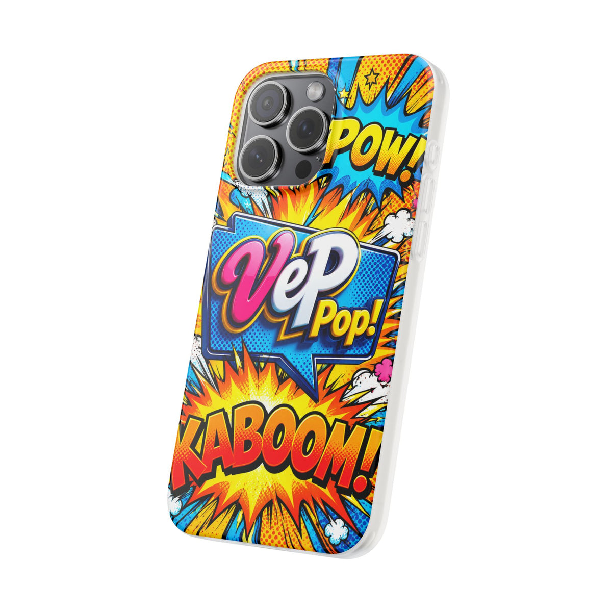 Comic Pop Phone Case — 'VeP Pop! Kaboom' Retro Superhero iPhone Cover