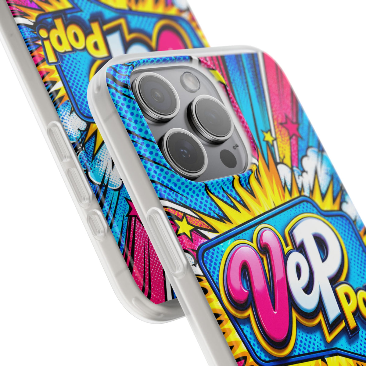 Pop Art Comic Phone Case — "VeP Pop!" Graphic Shockwave Design