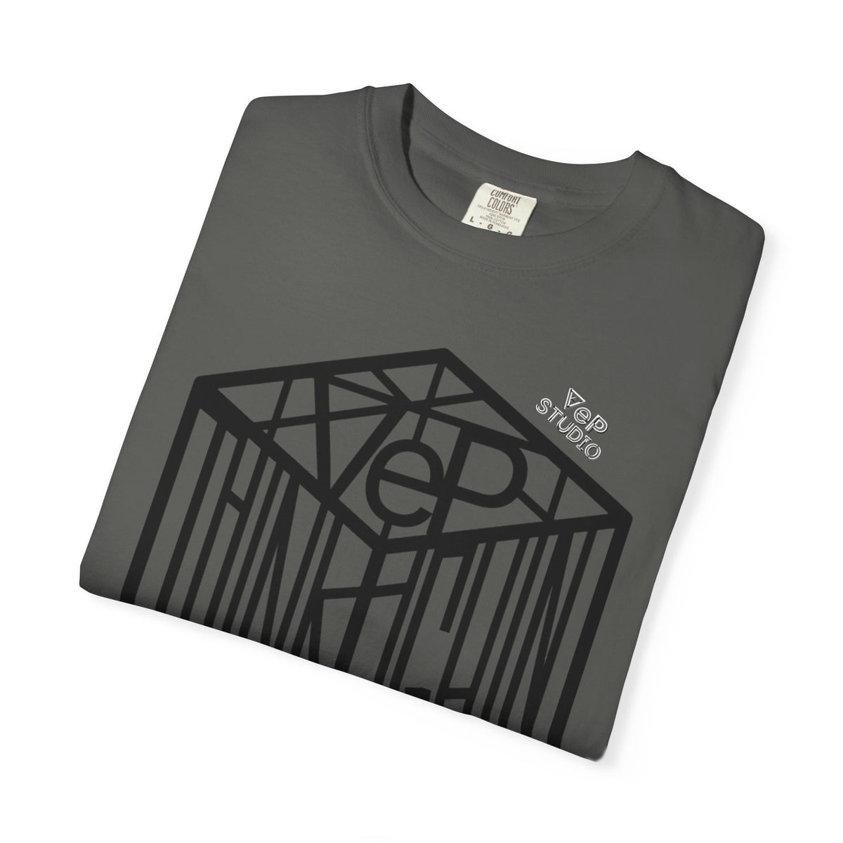 Think Outside the Box T-Shirt — Optical Cube Design with “Looking” Back Text