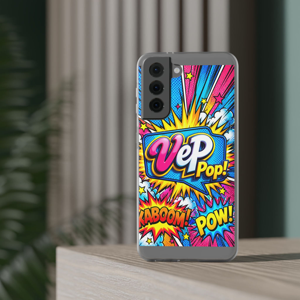 Pop Art Comic Phone Case — "VeP Pop!" Graphic Shockwave Design
