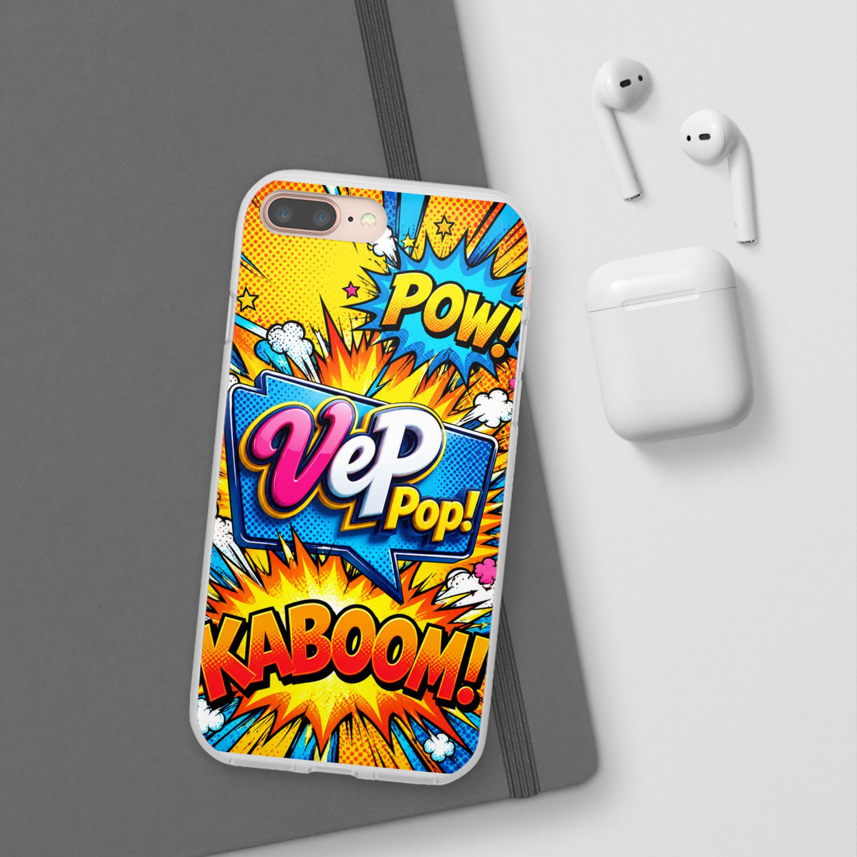 Comic Pop Phone Case — 'VeP Pop! Kaboom' Retro Superhero iPhone Cover