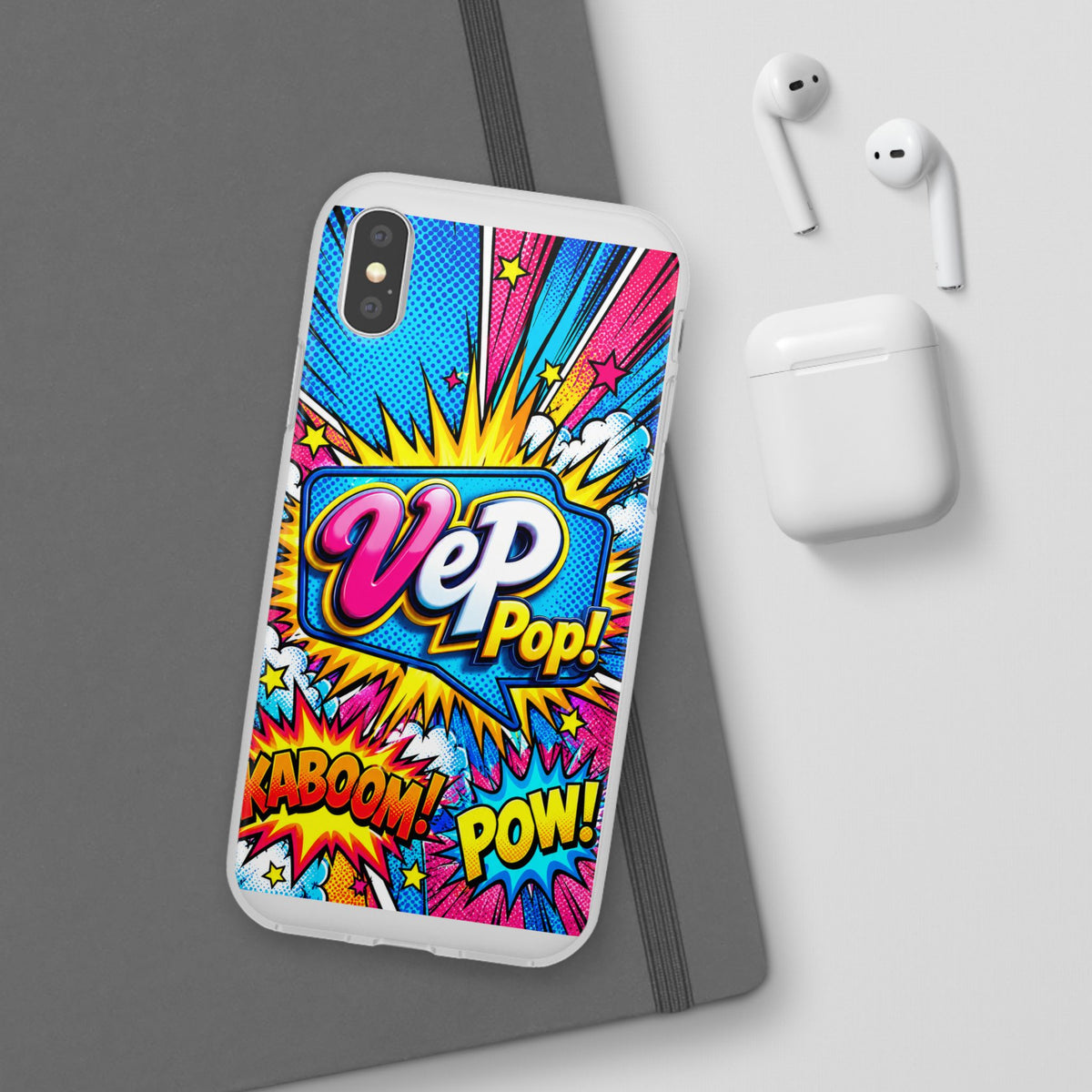 Pop Art Comic Phone Case — "VeP Pop!" Graphic Shockwave Design