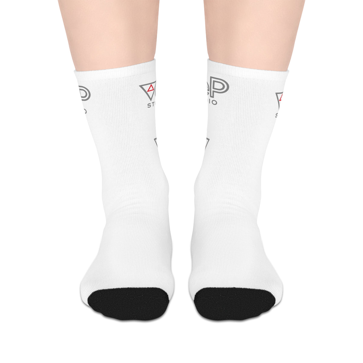 Mid-Length Socks — Subtle Logo Athletic Crew Socks