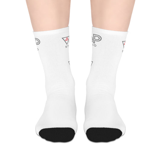 Mid-Length Socks — Subtle Logo Athletic Crew Socks