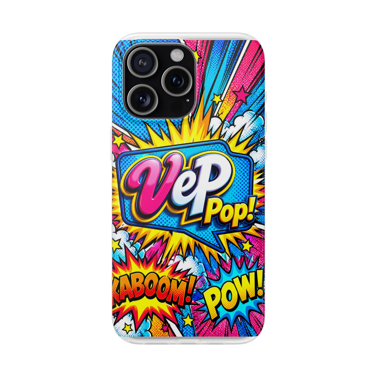 Pop Art Comic Phone Case — "VeP Pop!" Graphic Shockwave Design