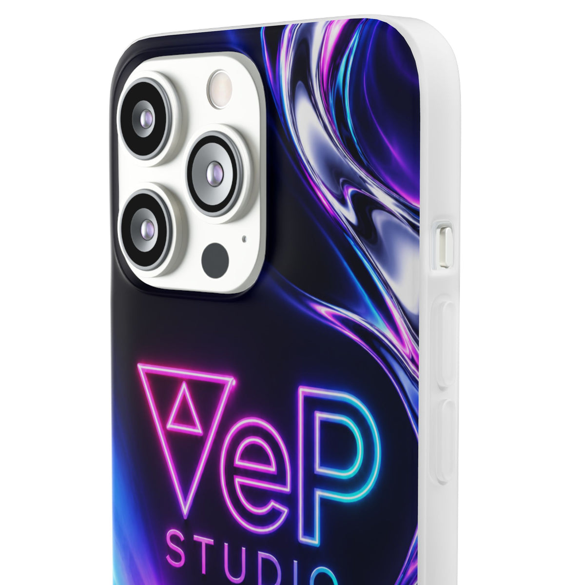 Phone Case — Neon Vaporwave "VeP Studio" Soft Flexi Cover