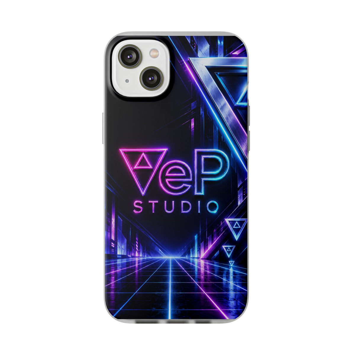 Neon Retro Studio Phone Case – 80s Vaporwave Flexi Case