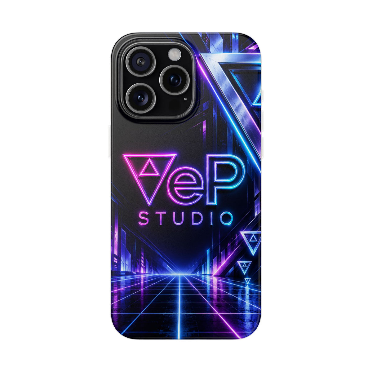 Neon Retro Studio Phone Case – 80s Vaporwave Flexi Case