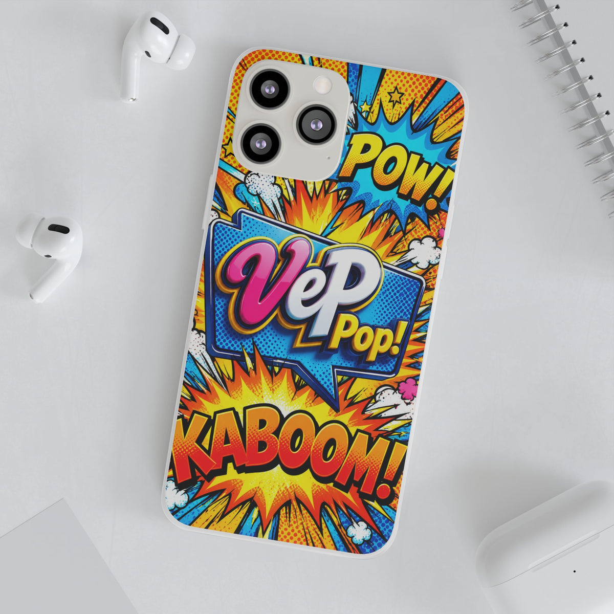 Comic Pop Phone Case — 'VeP Pop! Kaboom' Retro Superhero iPhone Cover