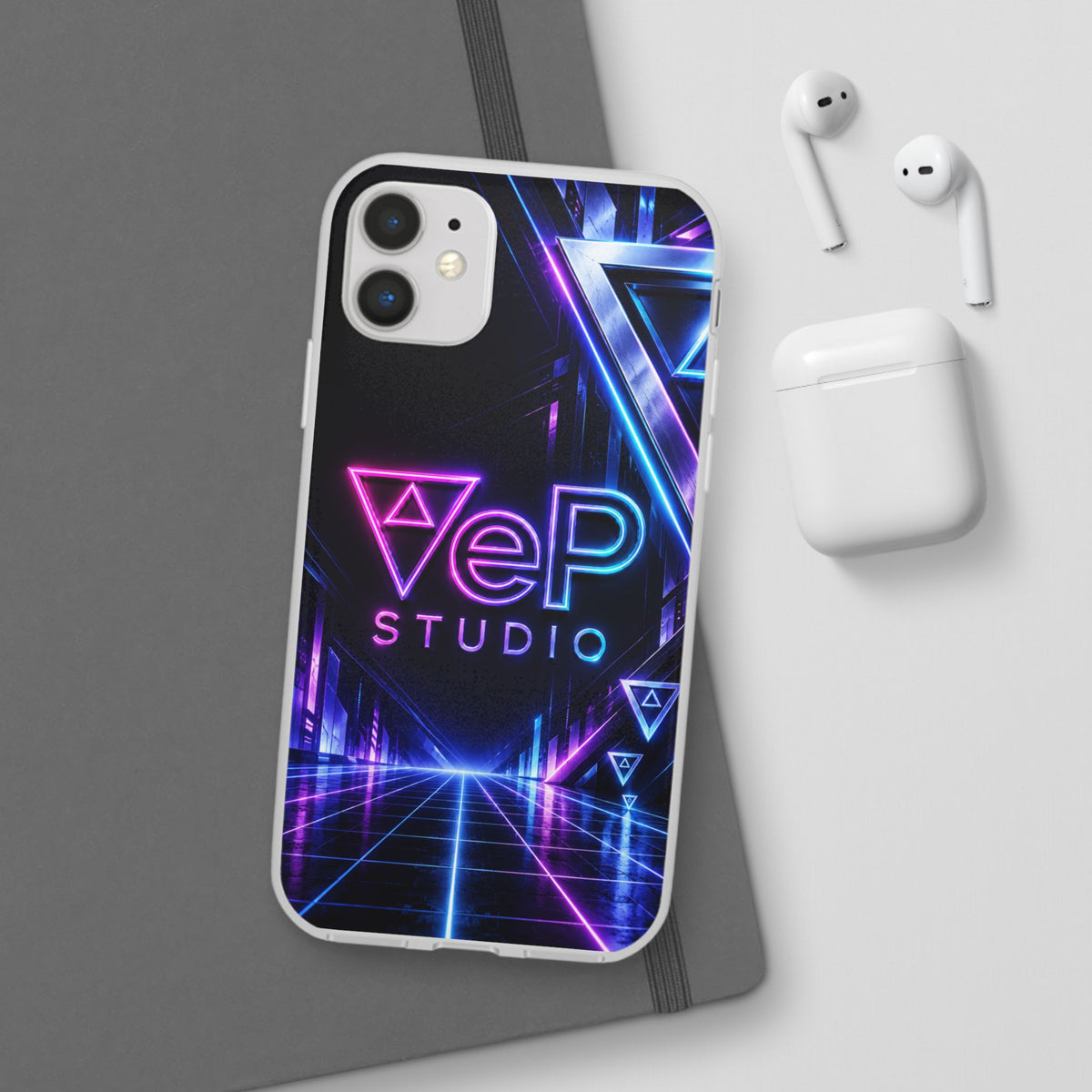 Neon Retro Studio Phone Case – 80s Vaporwave Flexi Case