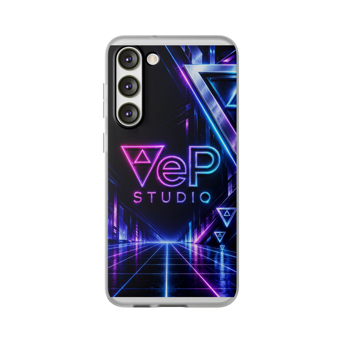 Neon Retro Studio Phone Case – 80s Vaporwave Flexi Case