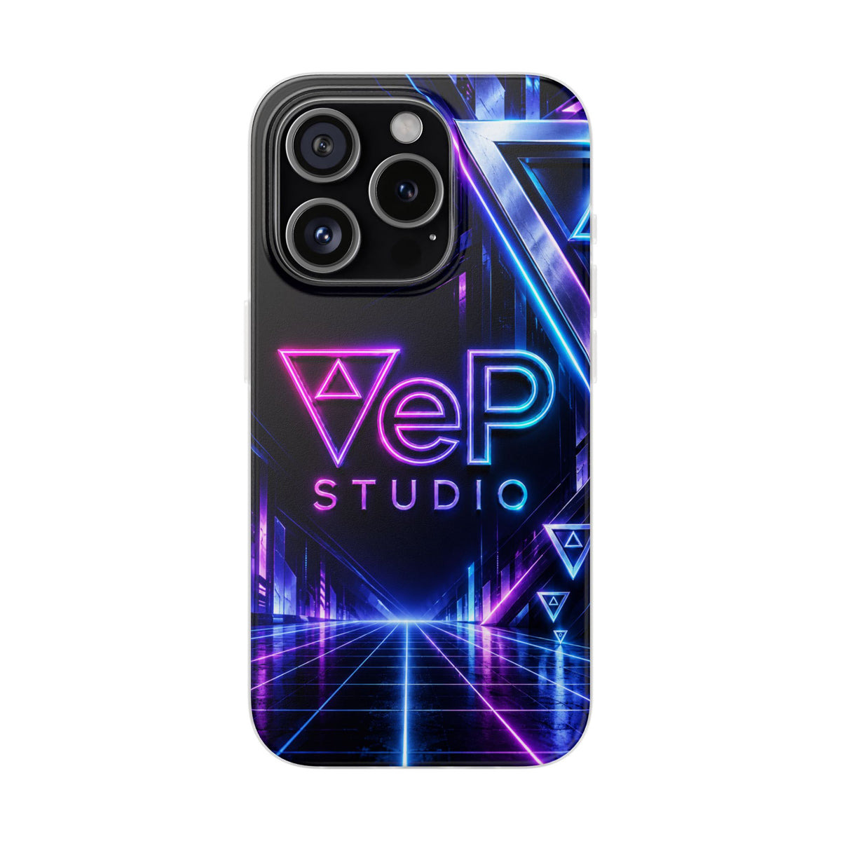 Neon Retro Studio Phone Case – 80s Vaporwave Flexi Case