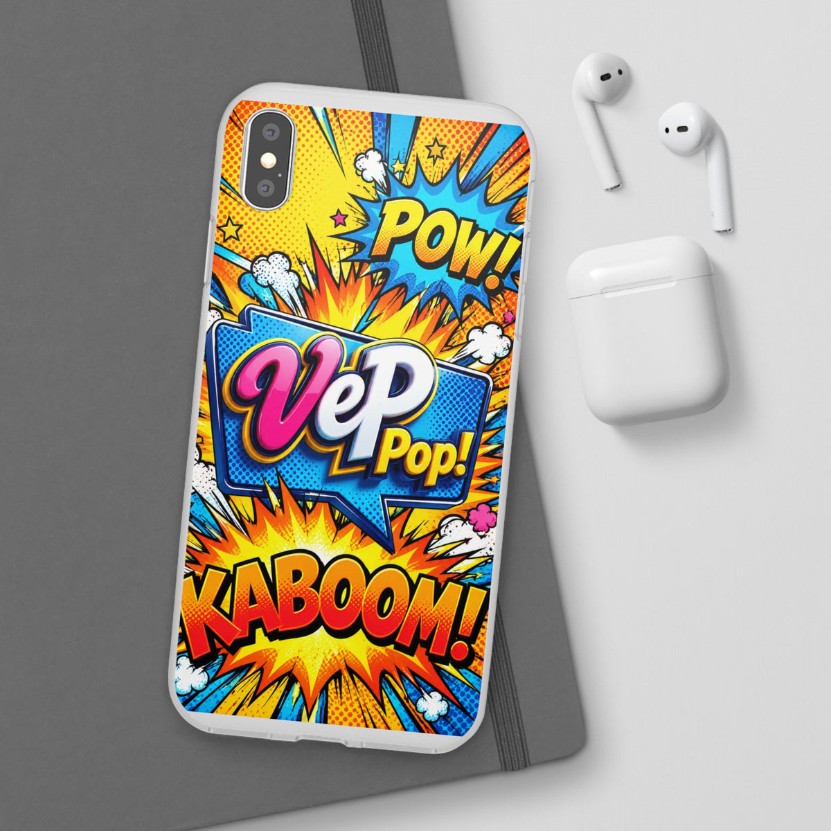 Comic Pop Phone Case — 'VeP Pop! Kaboom' Retro Superhero iPhone Cover