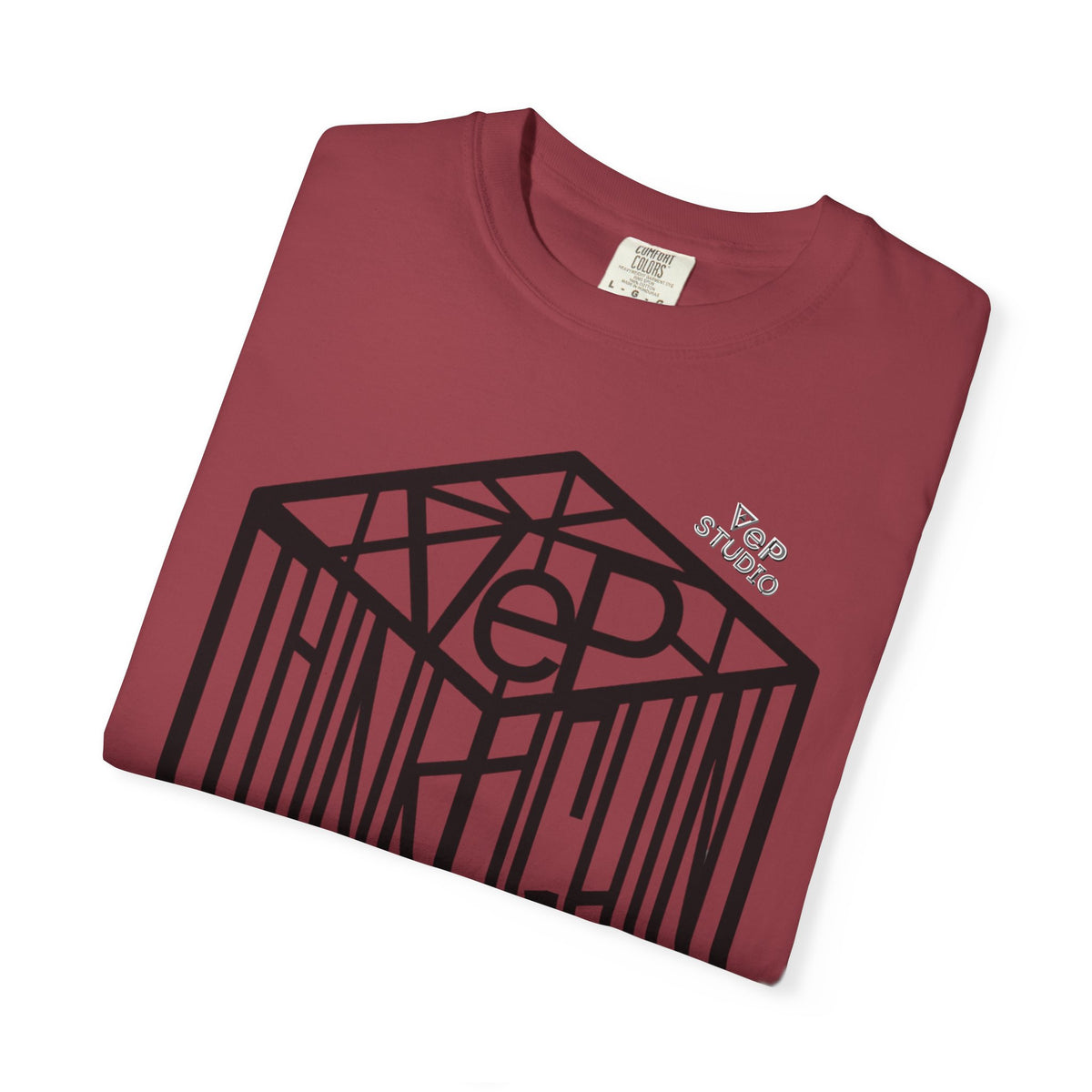 Think Outside the Box T-Shirt — Optical Cube Design with “Looking” Back Text