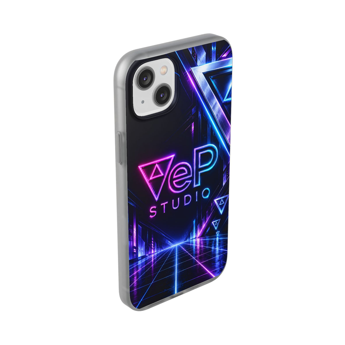 Neon Retro Studio Phone Case – 80s Vaporwave Flexi Case