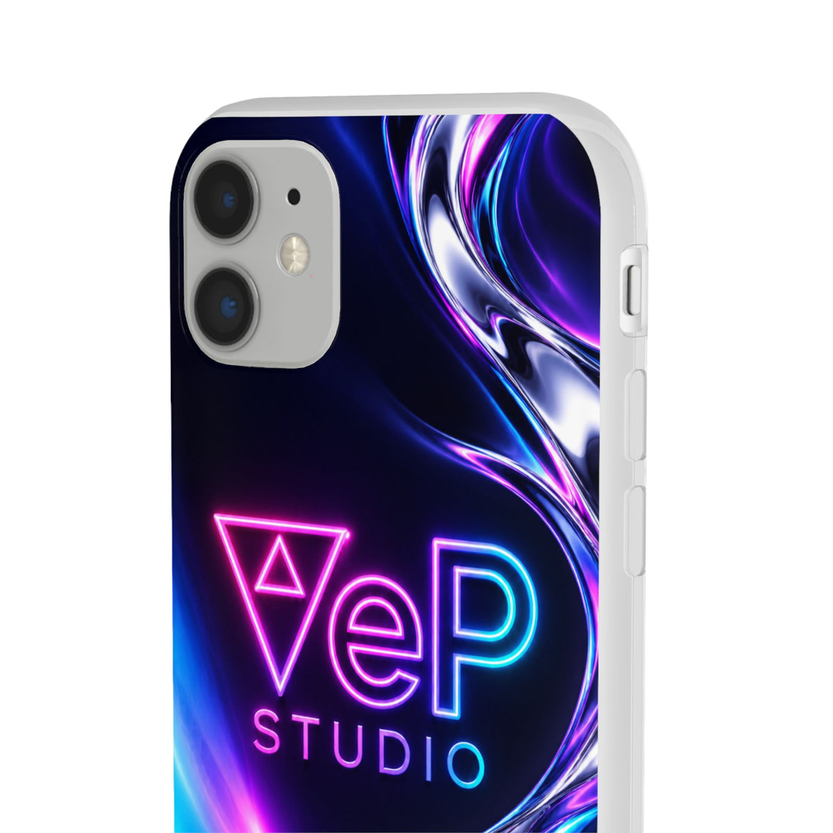 Phone Case — Neon Vaporwave "VeP Studio" Soft Flexi Cover