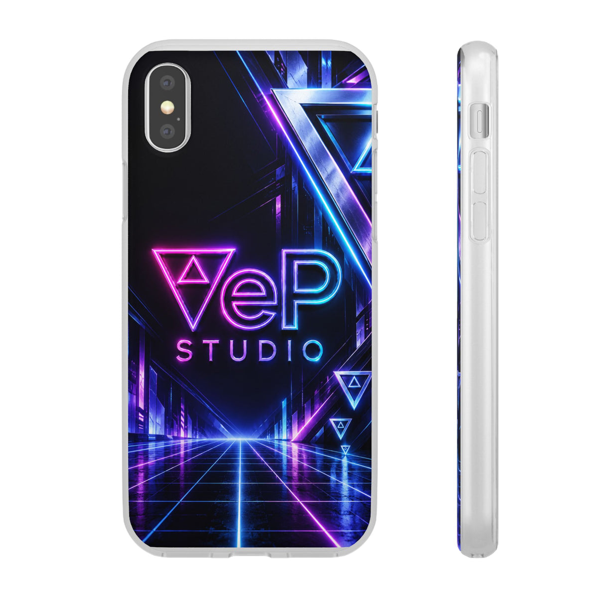 Neon Retro Studio Phone Case – 80s Vaporwave Flexi Case