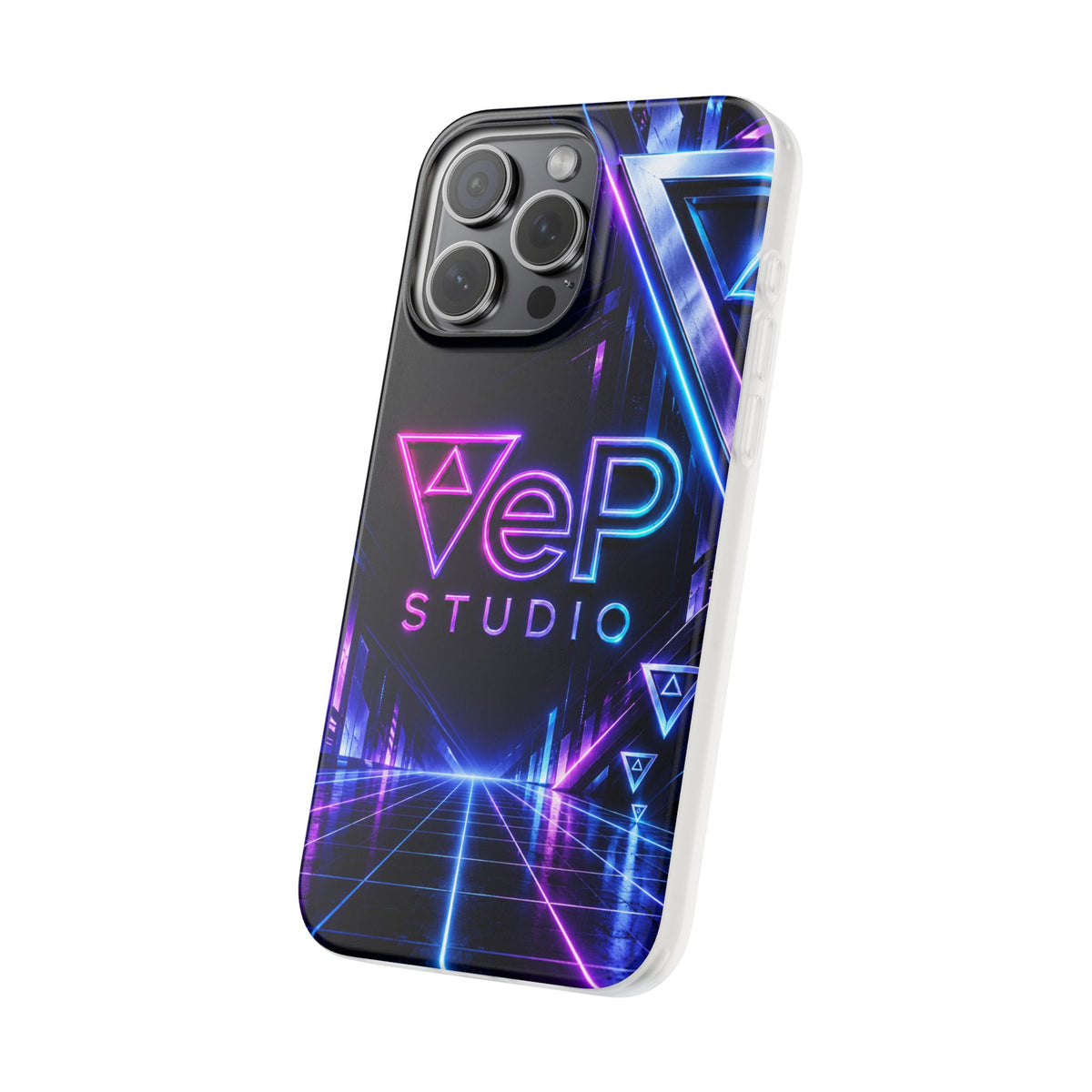Neon Retro Studio Phone Case – 80s Vaporwave Flexi Case