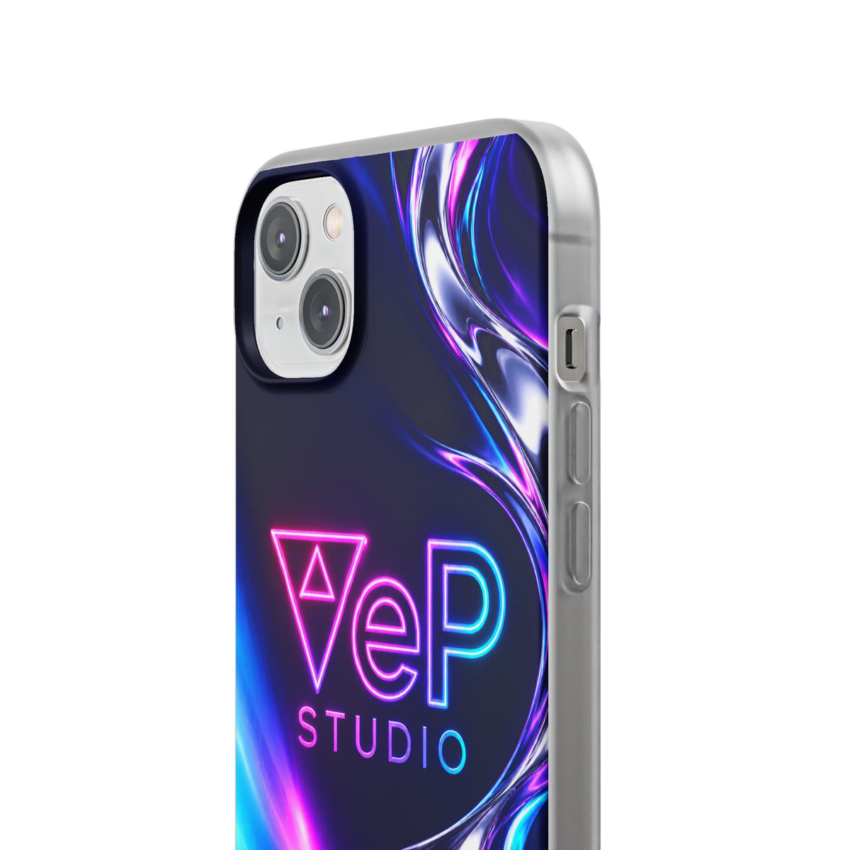 Phone Case — Neon Vaporwave "VeP Studio" Soft Flexi Cover