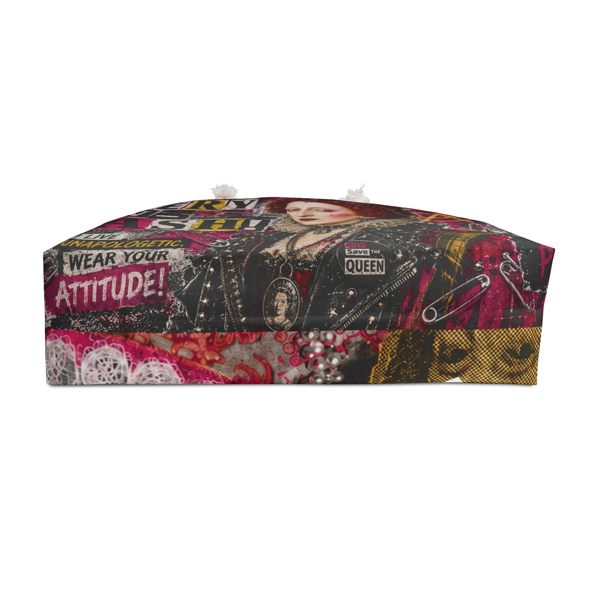 Punk Queen Weekender Bag — ‘God Save the Queen’ Collage Travel Tote