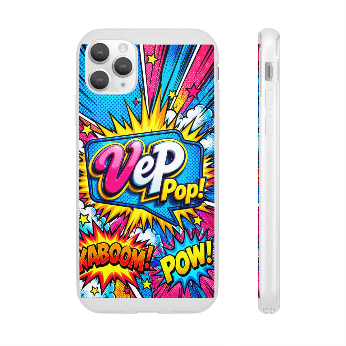 Pop Art Comic Phone Case — "VeP Pop!" Graphic Shockwave Design