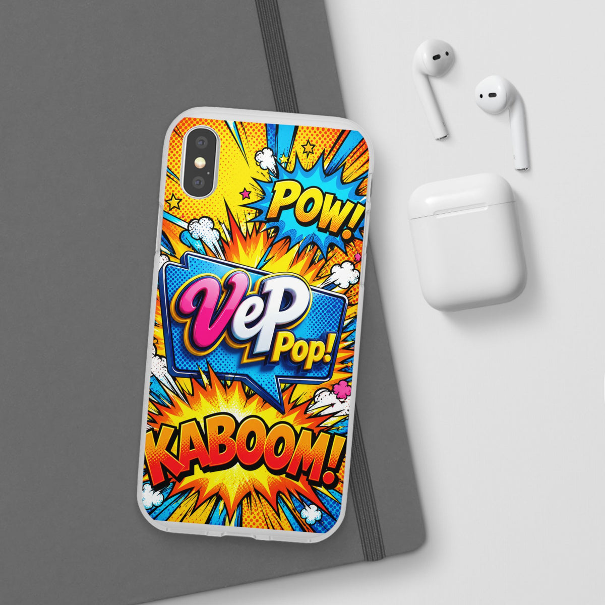 Comic Pop Phone Case — 'VeP Pop! Kaboom' Retro Superhero iPhone Cover