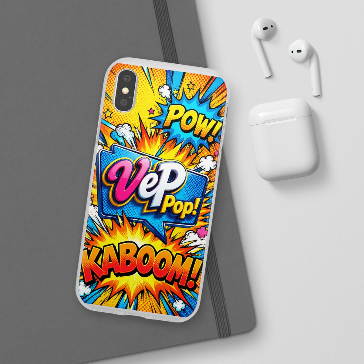 Comic Pop Phone Case — 'VeP Pop! Kaboom' Retro Superhero iPhone Cover