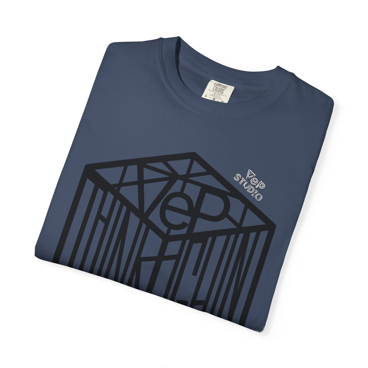 Think Outside the Box T-Shirt — Optical Cube Design with “Looking” Back Text