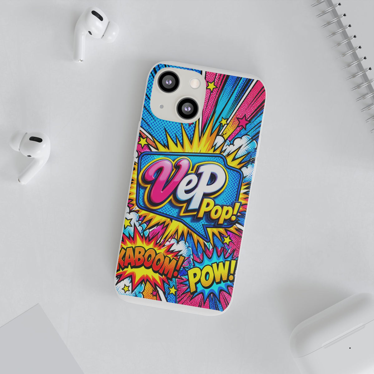 Pop Art Comic Phone Case — "VeP Pop!" Graphic Shockwave Design