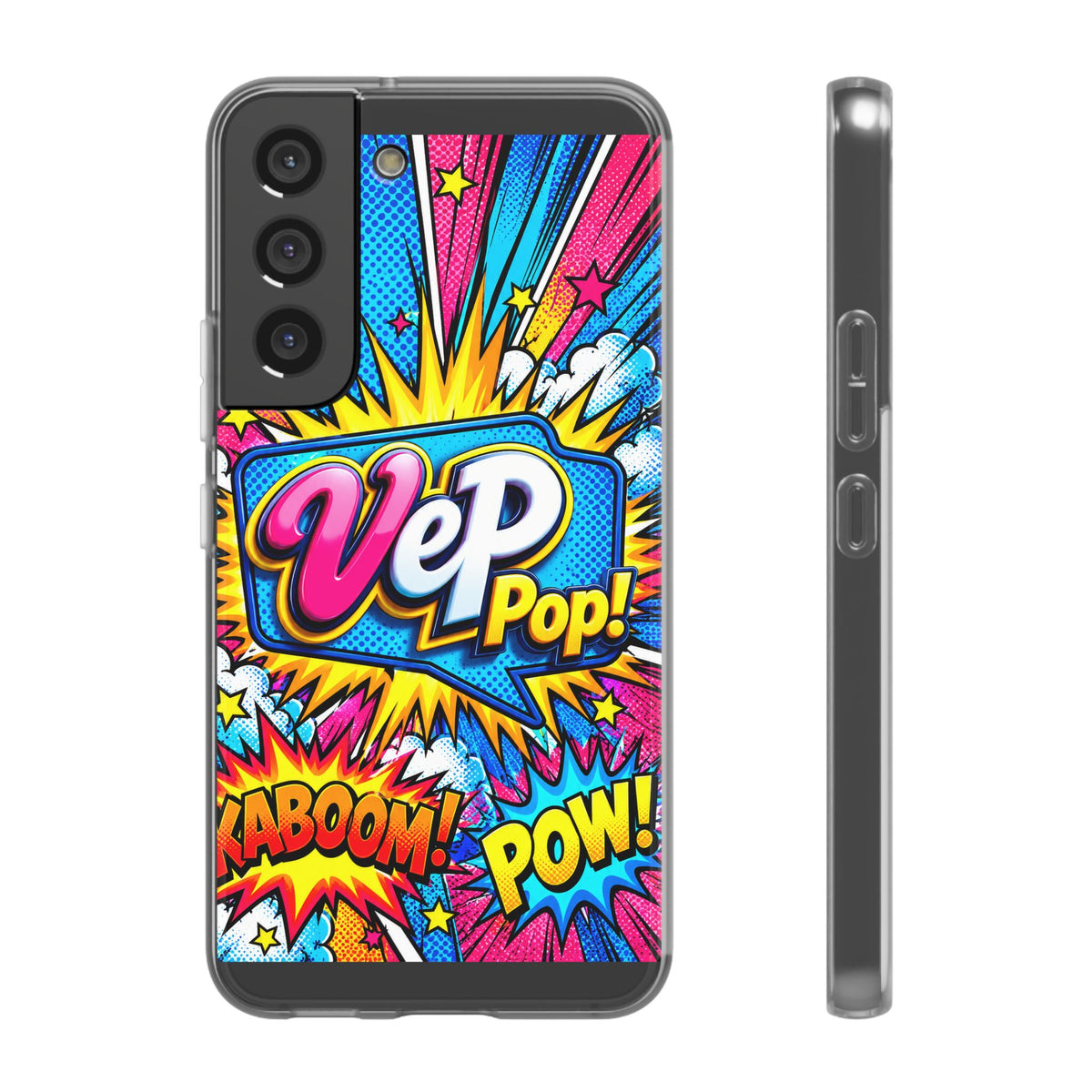 Pop Art Comic Phone Case — "VeP Pop!" Graphic Shockwave Design