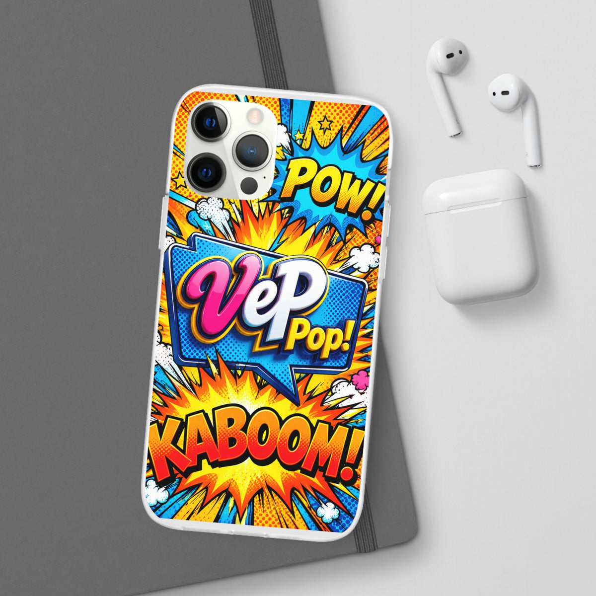 Comic Pop Phone Case — 'VeP Pop! Kaboom' Retro Superhero iPhone Cover
