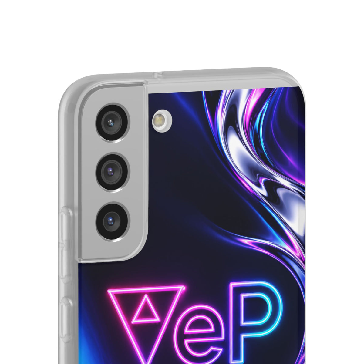 Phone Case — Neon Vaporwave "VeP Studio" Soft Flexi Cover