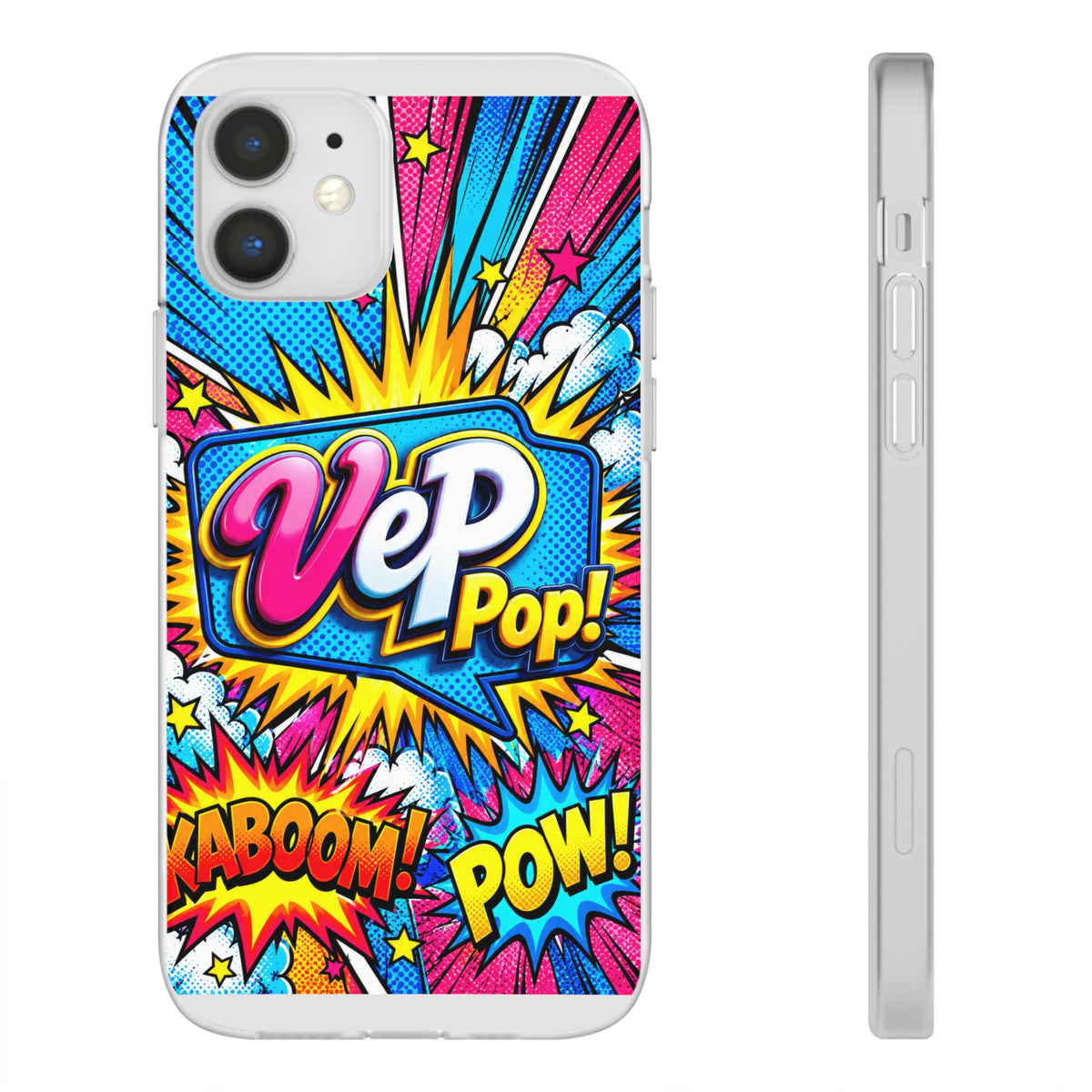 Pop Art Comic Phone Case — "VeP Pop!" Graphic Shockwave Design
