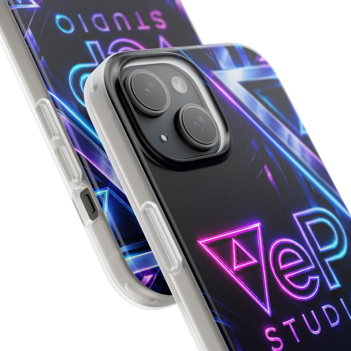 Neon Retro Studio Phone Case – 80s Vaporwave Flexi Case