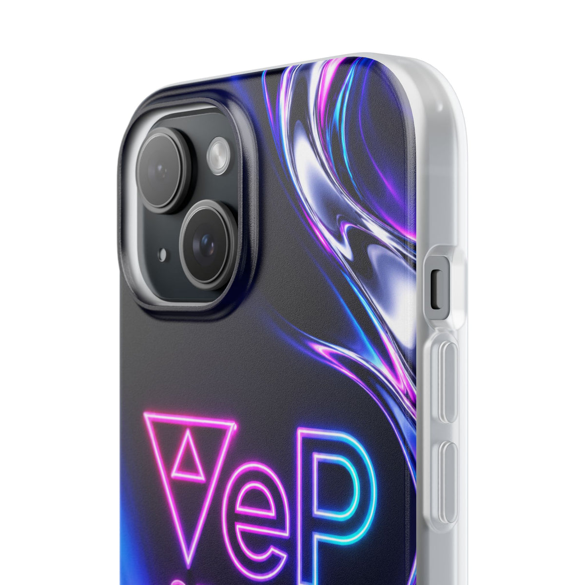 Phone Case — Neon Vaporwave "VeP Studio" Soft Flexi Cover