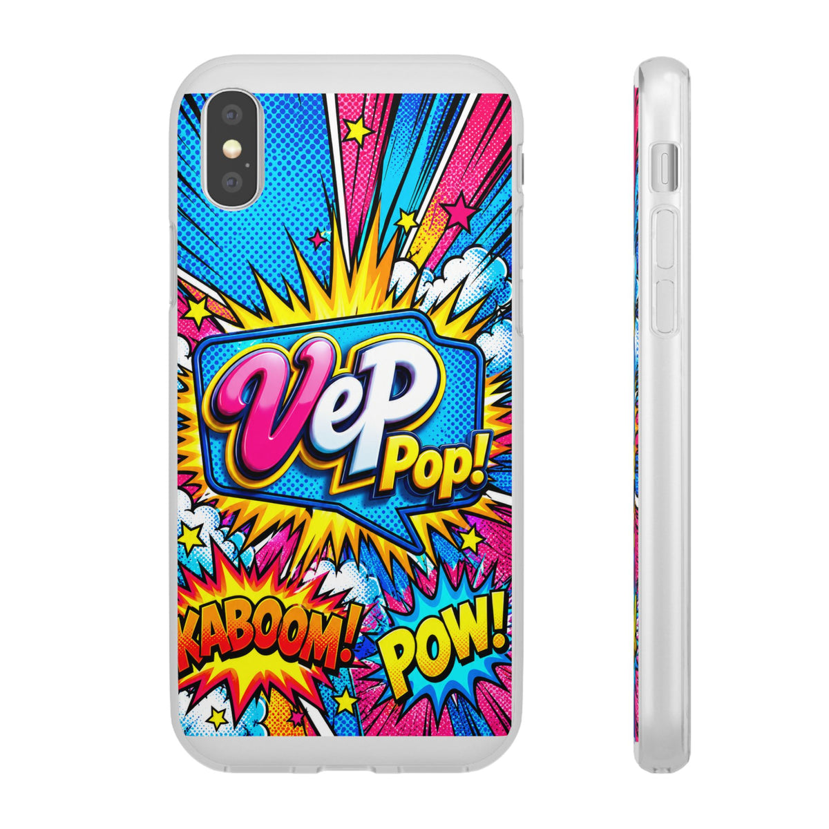 Pop Art Comic Phone Case — "VeP Pop!" Graphic Shockwave Design