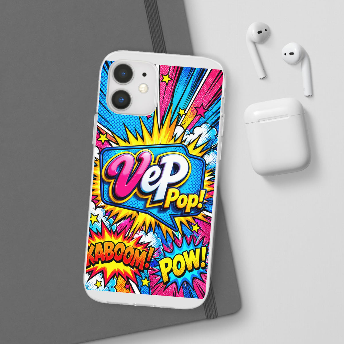 Pop Art Comic Phone Case — "VeP Pop!" Graphic Shockwave Design