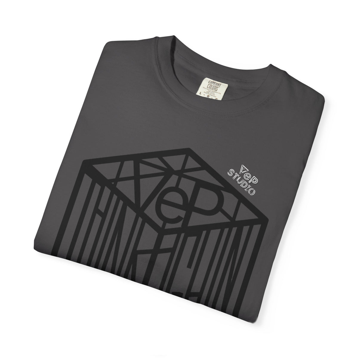 Think Outside the Box T-Shirt — Optical Cube Design with “Looking” Back Text