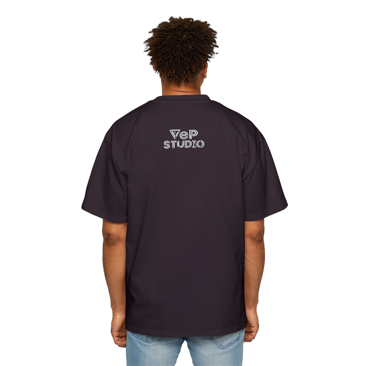 Think Again Cube Graphic Tee — Men's Oversized Cotton T-Shirt