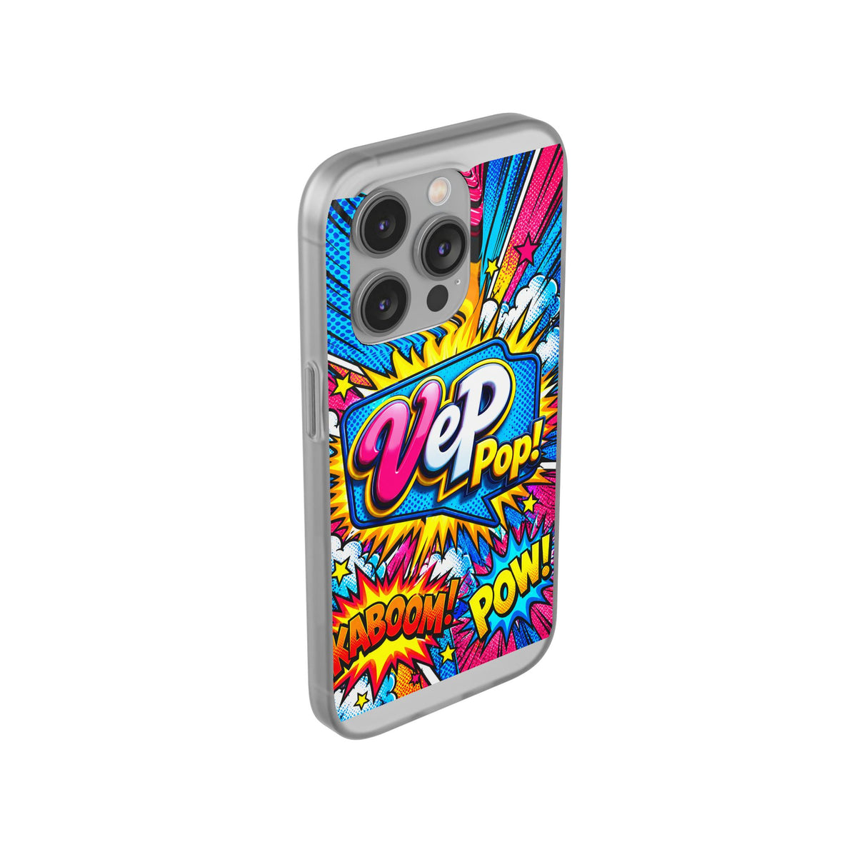 Pop Art Comic Phone Case — "VeP Pop!" Graphic Shockwave Design