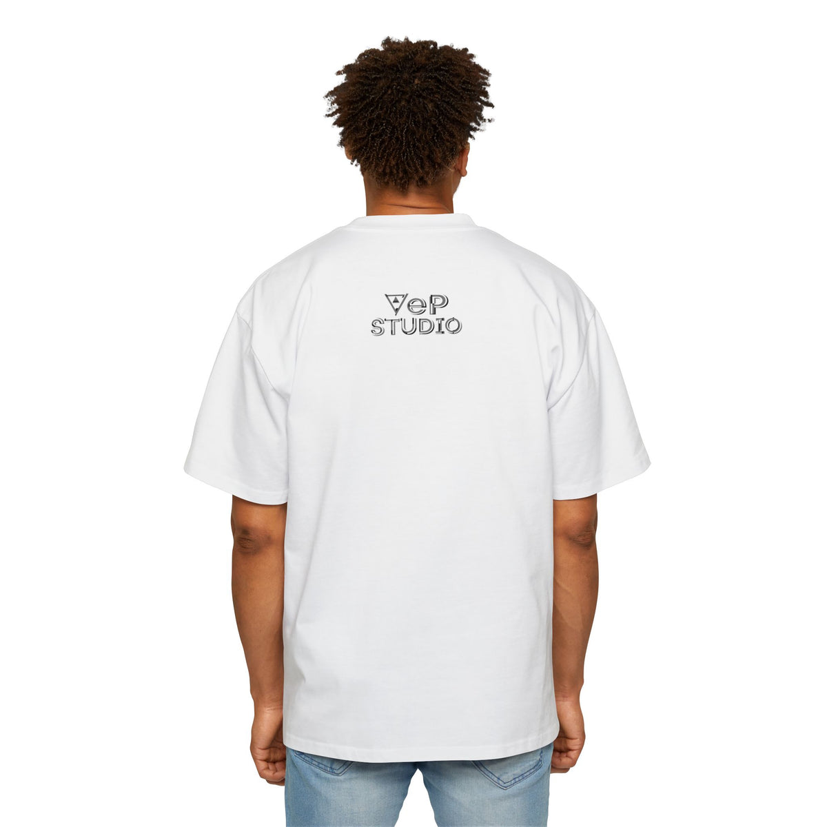 Think Again Cube Graphic Tee — Men's Oversized Cotton T-Shirt