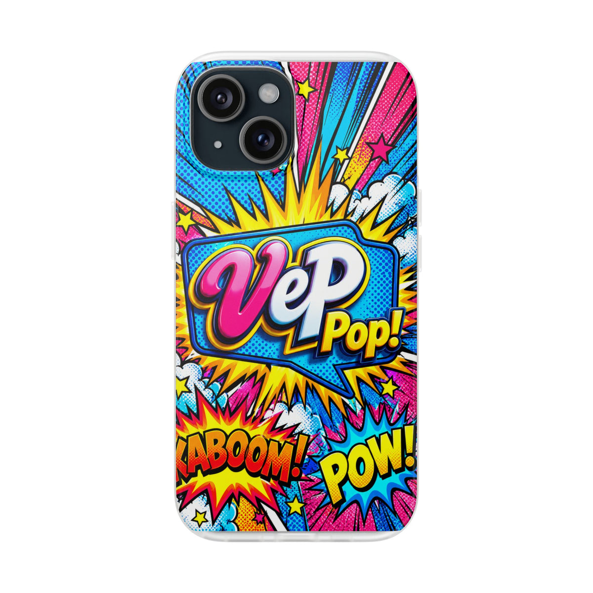 Pop Art Comic Phone Case — "VeP Pop!" Graphic Shockwave Design