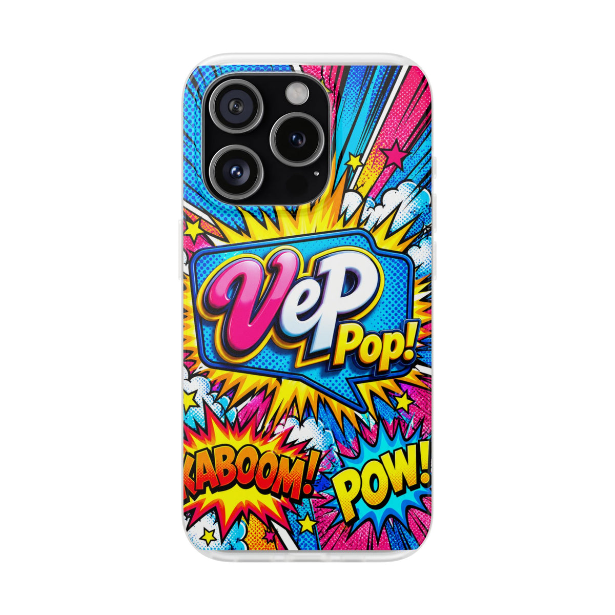 Pop Art Comic Phone Case — "VeP Pop!" Graphic Shockwave Design