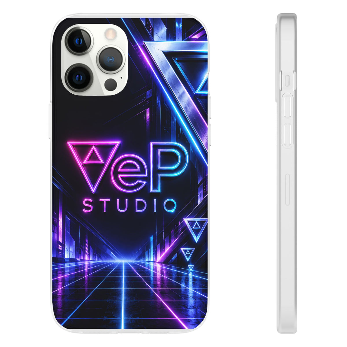 Neon Retro Studio Phone Case – 80s Vaporwave Flexi Case