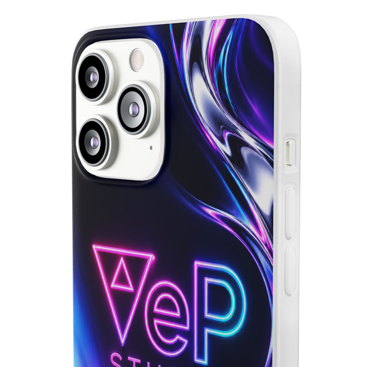 Phone Case — Neon Vaporwave "VeP Studio" Soft Flexi Cover