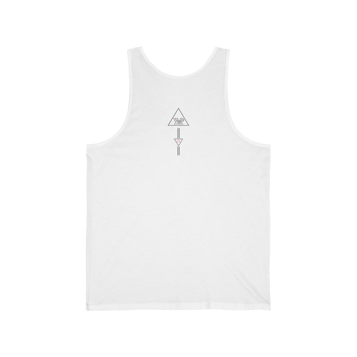 Think Again Cube Tank Top — Geometric Motivational Graphic Tank