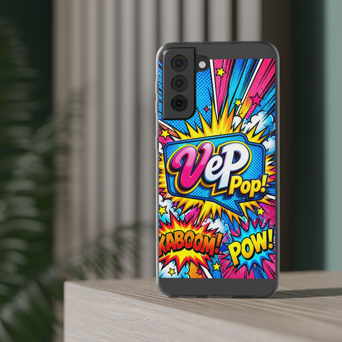 Pop Art Comic Phone Case — "VeP Pop!" Graphic Shockwave Design