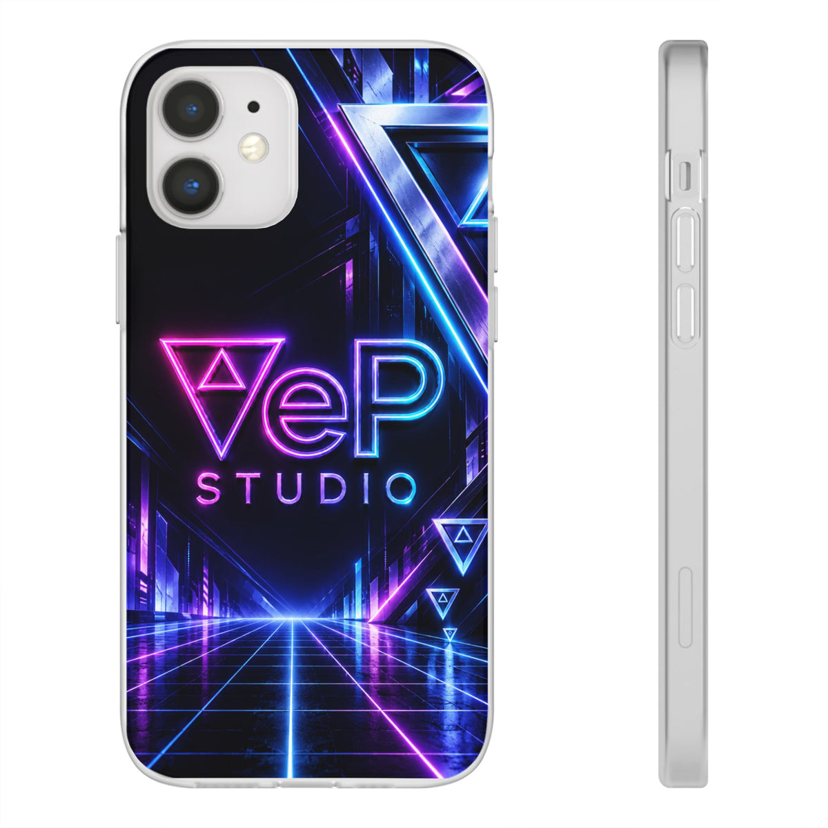 Neon Retro Studio Phone Case – 80s Vaporwave Flexi Case