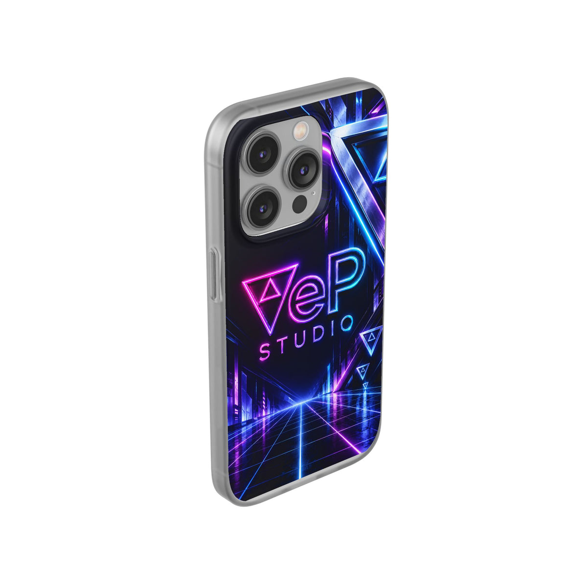 Neon Retro Studio Phone Case – 80s Vaporwave Flexi Case