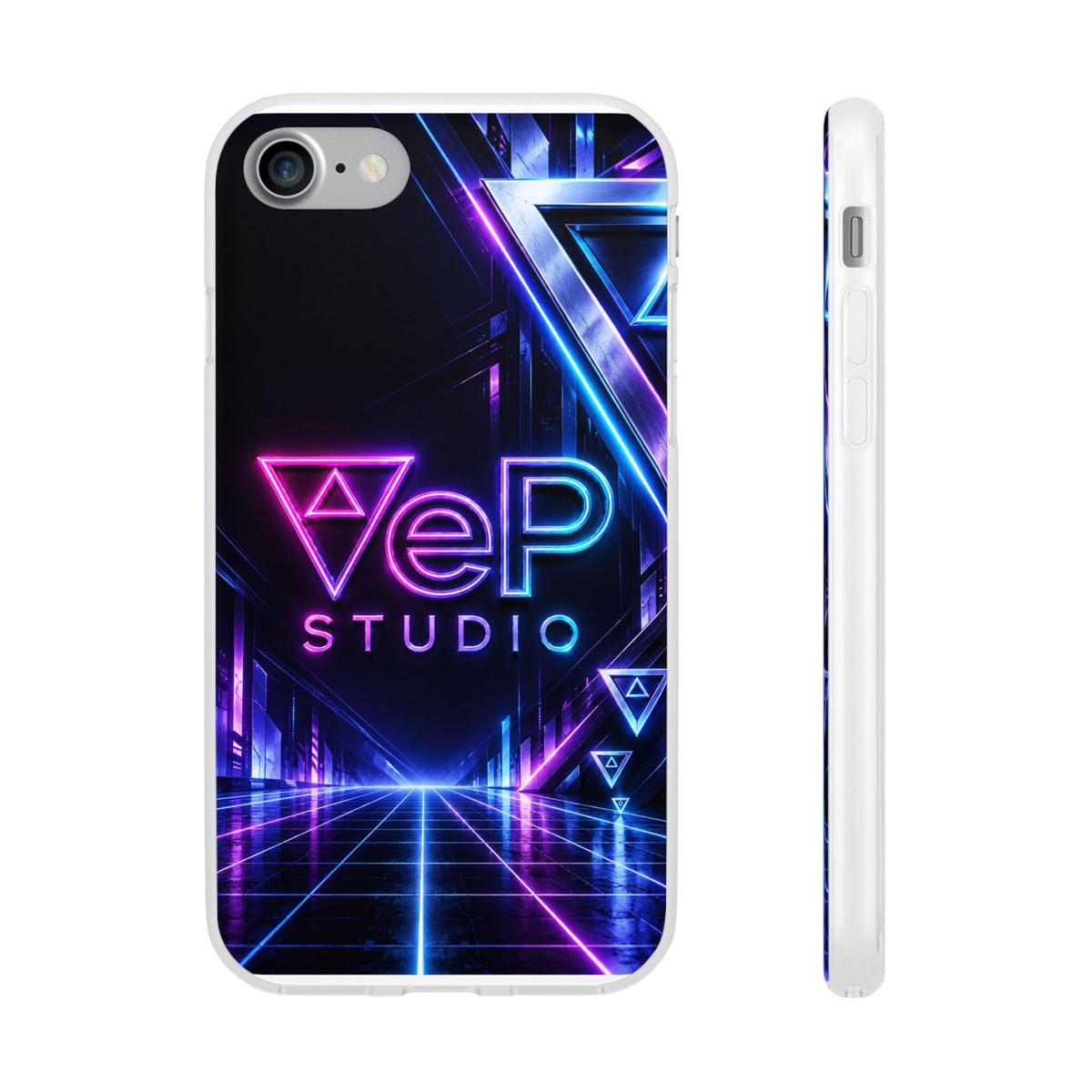 Neon Retro Studio Phone Case – 80s Vaporwave Flexi Case